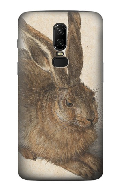 W3781 Albrecht Durer Young Hare Etui Coque Housse et Flip Housse Cuir pour OnePlus 6