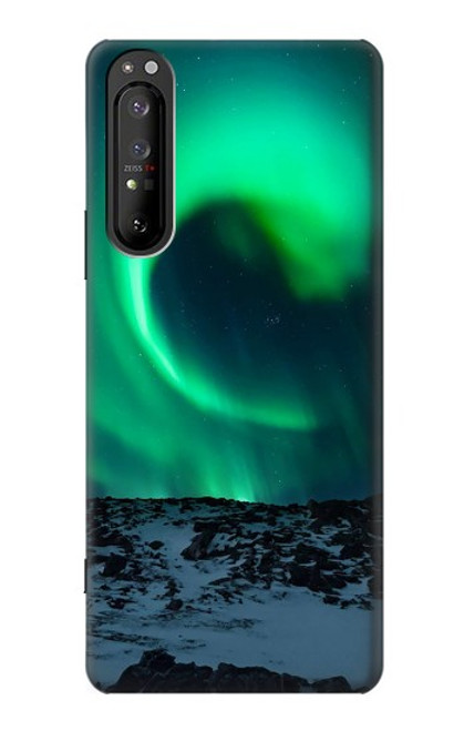 W3667 Aurora Northern Light Etui Coque Housse et Flip Housse Cuir pour Sony Xperia 1 II