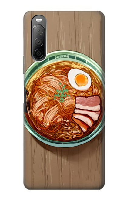 W3756 Nouilles ramen Etui Coque Housse et Flip Housse Cuir pour Sony Xperia 10 II