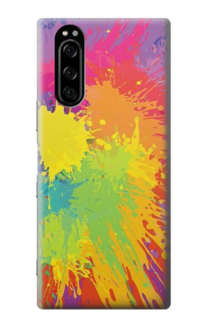 W3675 Tâche de couleur Etui Coque Housse et Flip Housse Cuir pour Sony Xperia 5