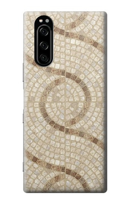 W3703 Carreaux de mosaïque Etui Coque Housse et Flip Housse Cuir pour Sony Xperia 5