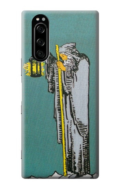 W3741 Carte de tarot l'ermite Etui Coque Housse et Flip Housse Cuir pour Sony Xperia 5