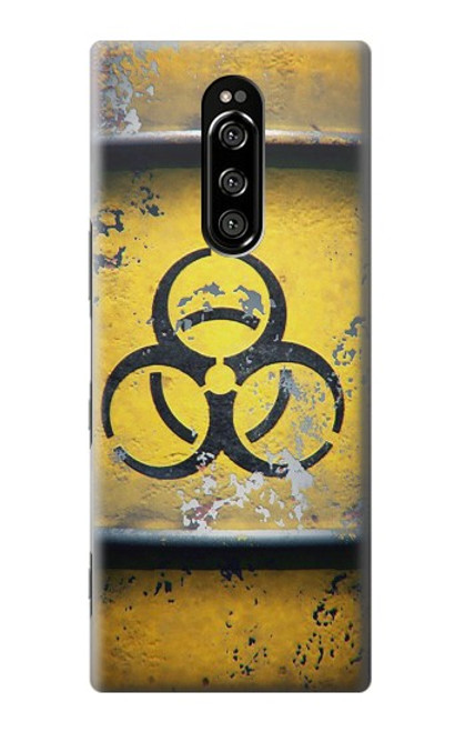 W3669 Graphique du réservoir de danger biologique Etui Coque Housse et Flip Housse Cuir pour Sony Xperia 1