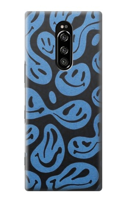 W3679 Motif fantôme mignon Etui Coque Housse et Flip Housse Cuir pour Sony Xperia 1