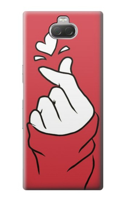 W3701 Mini signe d'amour de coeur Etui Coque Housse et Flip Housse Cuir pour Sony Xperia 10