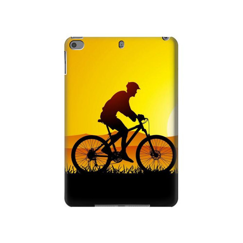 W2385 Vélo Vélo Coucher de soleil Tablet Etui Coque Housse pour iPad mini 4, iPad mini 5, iPad mini 5 (2019)