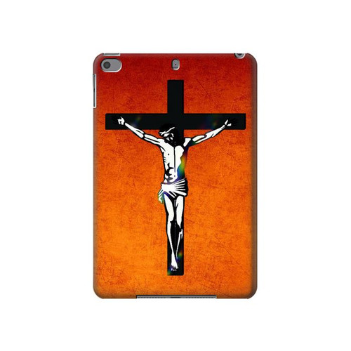 W2421 Jésus-Christ sur la croix Tablet Etui Coque Housse pour iPad mini 4, iPad mini 5, iPad mini 5 (2019)