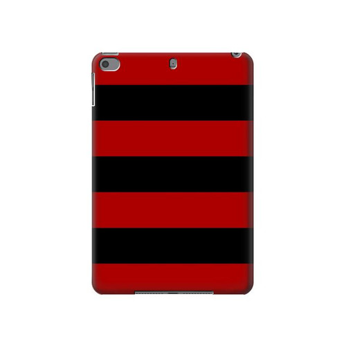 W2638 Noir et Rouge rayé Tablet Etui Coque Housse pour iPad mini 4, iPad mini 5, iPad mini 5 (2019)
