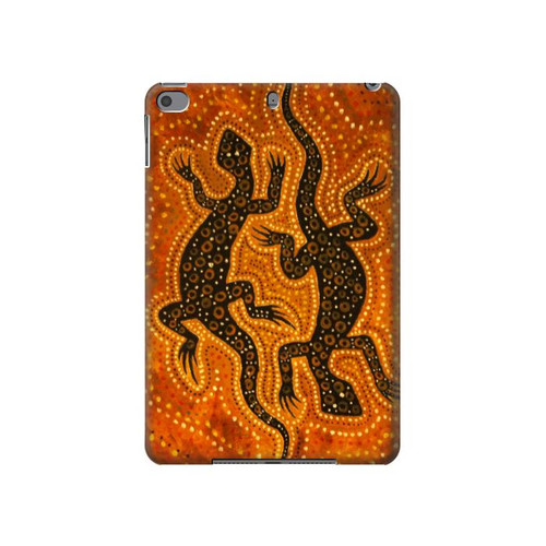 W2901 Lezard Art autochtone Tablet Etui Coque Housse pour iPad mini 4, iPad mini 5, iPad mini 5 (2019)