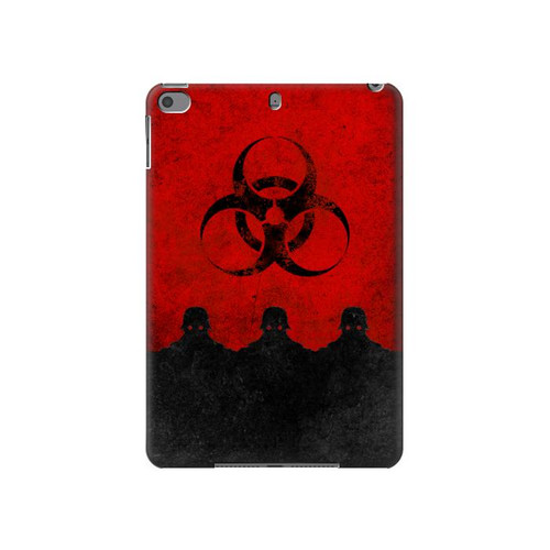 W2917 Biohazards Virus Alert Rouge Tablet Etui Coque Housse pour iPad mini 4, iPad mini 5, iPad mini 5 (2019)