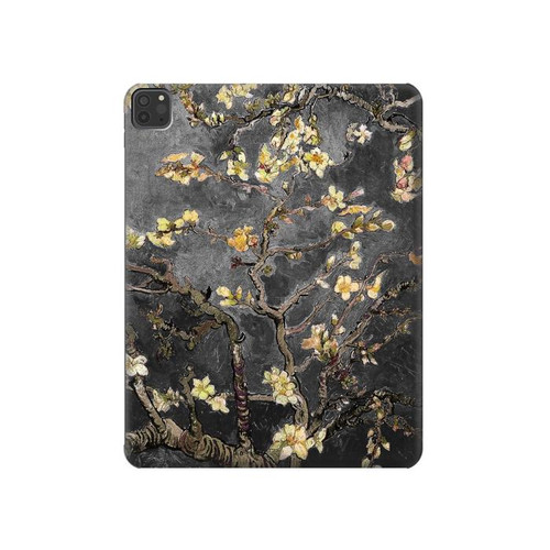 W2664 Noir Fleur Amandier Van Gogh Tablet Etui Coque Housse pour iPad Pro 11 (2021,2020,2018, 3rd, 2nd, 1st)