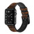 CA0065 Rust Texture Leather & Silicone Smart Watch Band Strap For Apple Watch iWatch
