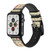 CA0101 Mahjong Leather & Silicone Smart Watch Band Strap For Apple Watch iWatch