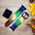 CA0262 Colorful Rainbow Space Galaxy Leather & Silicone Smart Watch Band Strap For Apple Watch iWatch