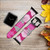 CA0359 Pink Camo Camouflage Leather & Silicone Smart Watch Band Strap For Apple Watch iWatch