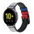 CA0819 Art moderne Bracelet de montre intelligente en silicone et cuir pour Samsung Galaxy Watch, Gear, Active
