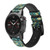 CA0108 Blossoming Amandier Van Gogh Bracelet de montre intelligente en silicone et cuir pour Garmin Smartwatch