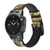 CA0220 Van Gogh Lettre poire Bracelet de montre intelligente en silicone et cuir pour Garmin Smartwatch