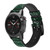 CA0615 Sciences Conseil Vert Bracelet de montre intelligente en silicone et cuir pour Garmin Smartwatch