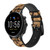 CA0048 Sobek égyptien Bracelet de montre intelligente en silicone et cuir pour Fossil Smartwatch