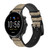 CA0761 Motif Rose d'or Bracelet de montre intelligente en silicone et cuir pour Fossil Smartwatch
