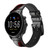 CA0806 Japon Drapeau Samurai Bracelet de montre intelligente en silicone et cuir pour Fossil Smartwatch