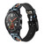 CA0035 faucheuse Bracelet de montre intelligente en silicone et cuir pour Wristwatch Smartwatch