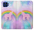 W3070 Arc en ciel pastel ciel Licorne Etui Coque Housse et Flip Housse Cuir pour Motorola One 5G