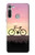 W3252 vélo Coucher de soleil Etui Coque Housse et Flip Housse Cuir pour Motorola Moto G8