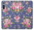 W3265 Motif Fleur millésimé Etui Coque Housse et Flip Housse Cuir pour Motorola Moto G8