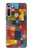 W3341 Paul Klee Raumarchitekturen Etui Coque Housse et Flip Housse Cuir pour Motorola Moto G8