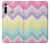 W3514 Arc en ciel Zigzag Etui Coque Housse et Flip Housse Cuir pour Motorola Moto G8