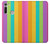 W3678 Vertical arc-en-ciel coloré Etui Coque Housse et Flip Housse Cuir pour Motorola Moto G8