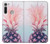 W3711 Ananas rose Etui Coque Housse et Flip Housse Cuir pour Motorola Moto G8