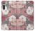 W3716 Motif floral rose Etui Coque Housse et Flip Housse Cuir pour Motorola Moto G8