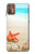 W3212 Coquilles de mer Étoile de mer Plage Etui Coque Housse et Flip Housse Cuir pour Motorola Moto G9 Plus