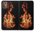 W3379 Cadre d'incendie Etui Coque Housse et Flip Housse Cuir pour Motorola Moto G9 Plus