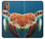 W3497 Vert tortue de mer Etui Coque Housse et Flip Housse Cuir pour Motorola Moto G9 Plus