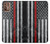 W3687 Drapeau américain de pompier mince ligne rouge Etui Coque Housse et Flip Housse Cuir pour Motorola Moto G9 Plus