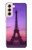 W3447 Paris Eiffel Le coucher du soleil Etui Coque Housse et Flip Housse Cuir pour Samsung Galaxy S21 5G