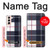 W3452 Plaid en tissu Etui Coque Housse et Flip Housse Cuir pour Samsung Galaxy S21 5G