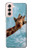 W3680 Girafe de sourire mignon Etui Coque Housse et Flip Housse Cuir pour Samsung Galaxy S21 5G