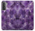 W3713 Graphique violet améthyste à quartz imprimé Etui Coque Housse et Flip Housse Cuir pour Samsung Galaxy S21 5G