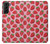 W3719 Modèle de fraise Etui Coque Housse et Flip Housse Cuir pour Samsung Galaxy S21 Plus 5G, Galaxy S21+ 5G