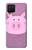 W3269 Porc Dessin animé Etui Coque Housse et Flip Housse Cuir pour Samsung Galaxy A12