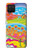 W3407 hippie Art Etui Coque Housse et Flip Housse Cuir pour Samsung Galaxy A12