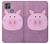 W3269 Porc Dessin animé Etui Coque Housse et Flip Housse Cuir pour Motorola Moto G9 Power