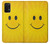 W1146 Sourire Soleil Jaune Etui Coque Housse et Flip Housse Cuir pour Samsung Galaxy A32 5G