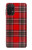 W2374 Motif Tartan Rouge Etui Coque Housse et Flip Housse Cuir pour Samsung Galaxy A32 5G