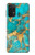 W2906 Aqua Turquoise Pierre Etui Coque Housse et Flip Housse Cuir pour Samsung Galaxy A32 5G